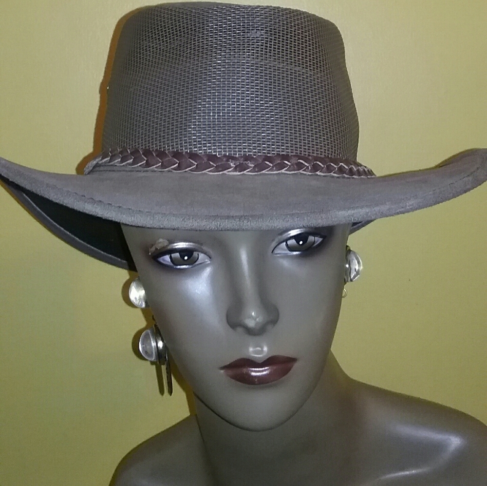NEW MEN'S JACARU  STETSON AUSTRALIA FINEST LEATHER HAT M-L